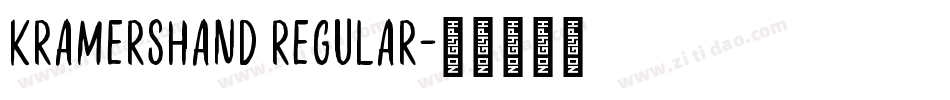 KramersHand Regular字体转换